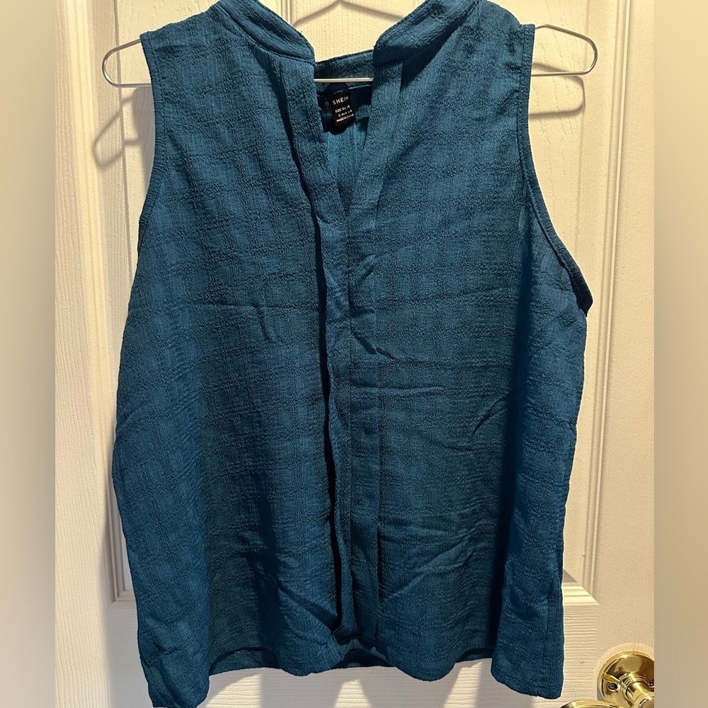 Teal Sleeveless Women's Top
